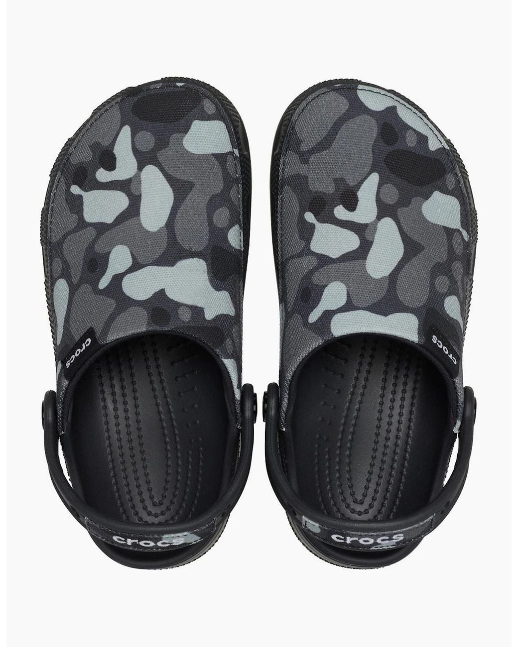 CROCSTM Black Classic Crafted Camo Textile Blend Clogs for men