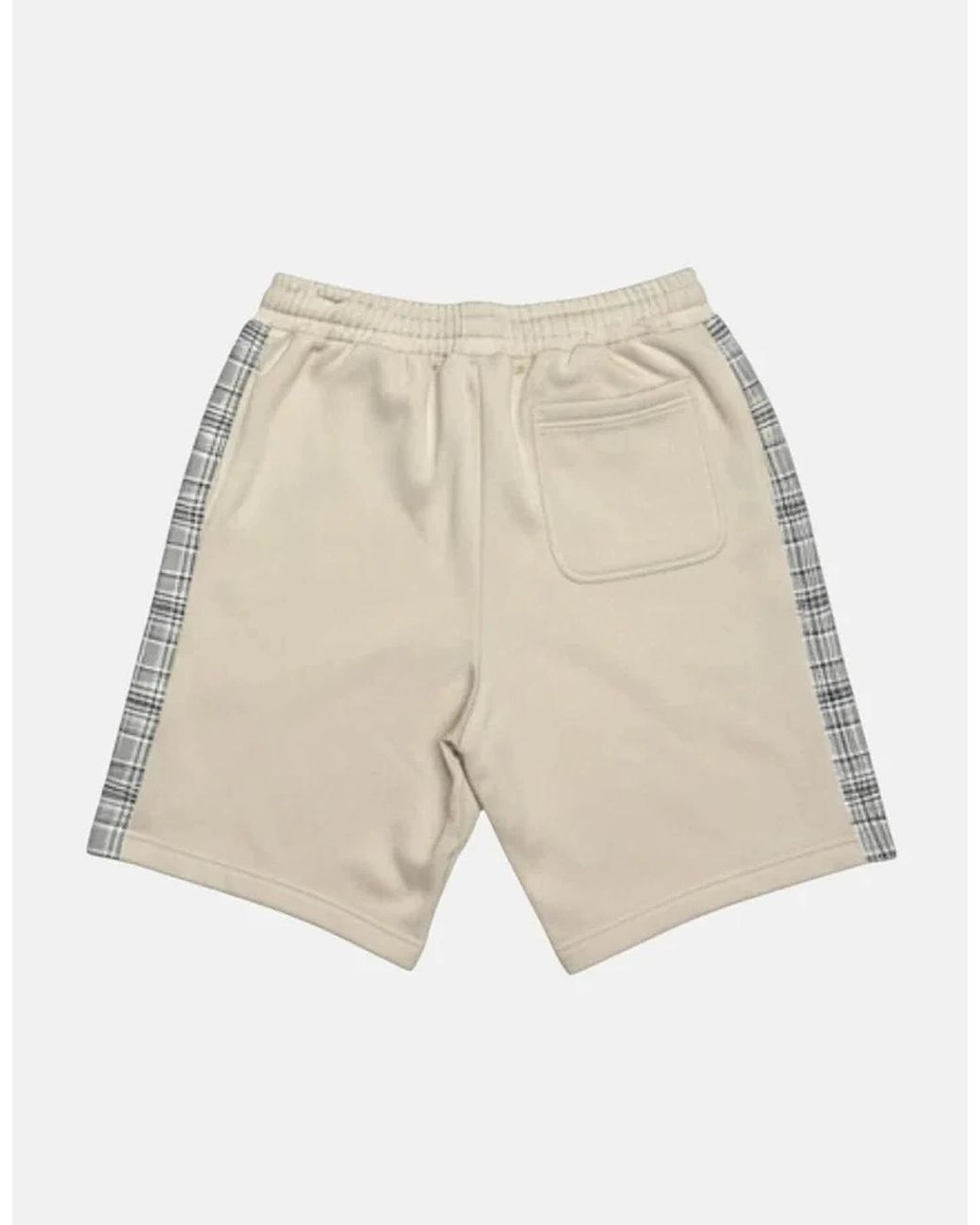 Lyle & Scott Natural Lyle & Scott Check Panelled Sweatshort for men