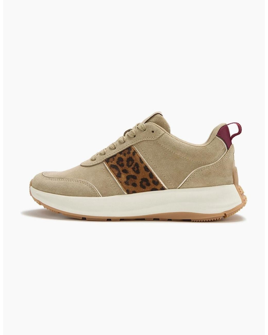 Fitflop Natural F-Mode Flow Suede Cappuccino Trainers