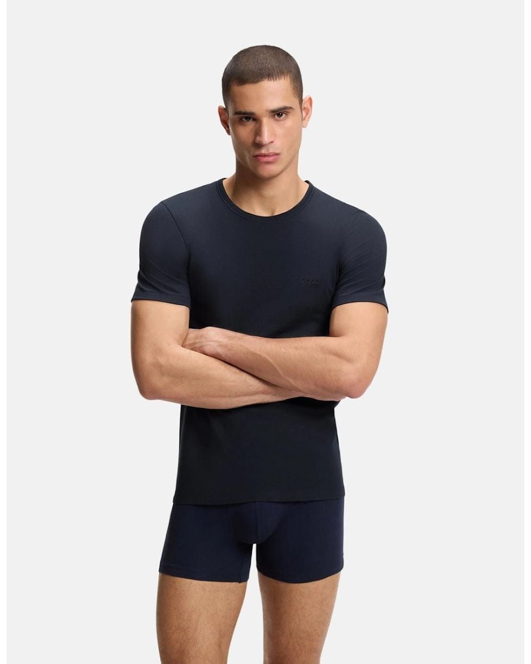 Boss Blue Boss 3-Pack Cotton T-Shirts Sky for men