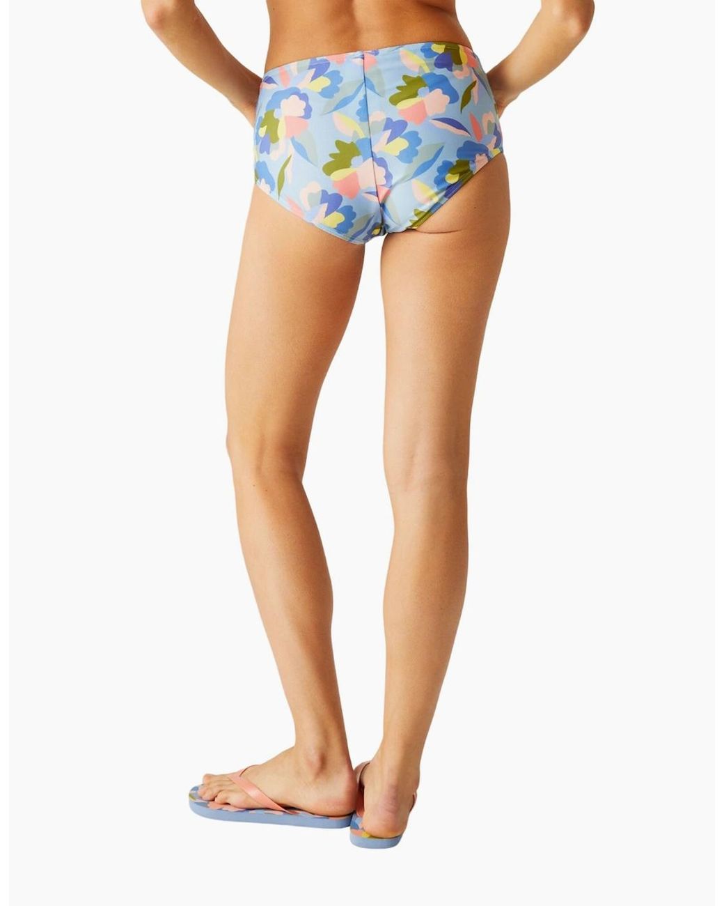 Regatta Blue Ladies Paloma Abstract Floral Swim Briefs