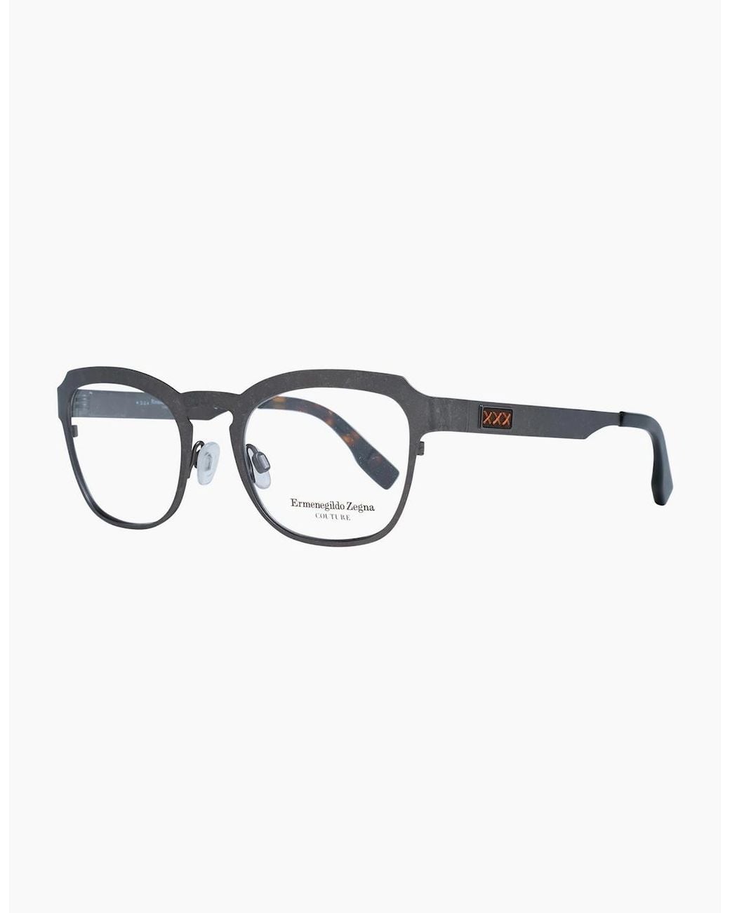 Zegna Gray Optical Frame Zc5004 49 020 Titanium for men