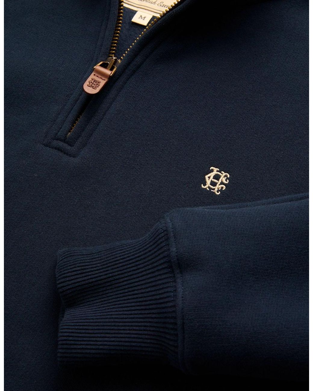 Holland Cooper Blue Quarter Zip Sweatshirt for men
