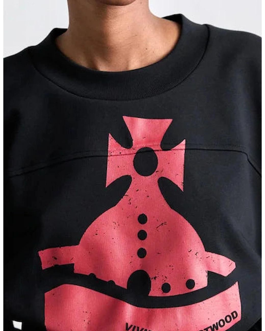 Vivienne Westwood Black Sunken Orb Crop Sander Sweatshirt for men