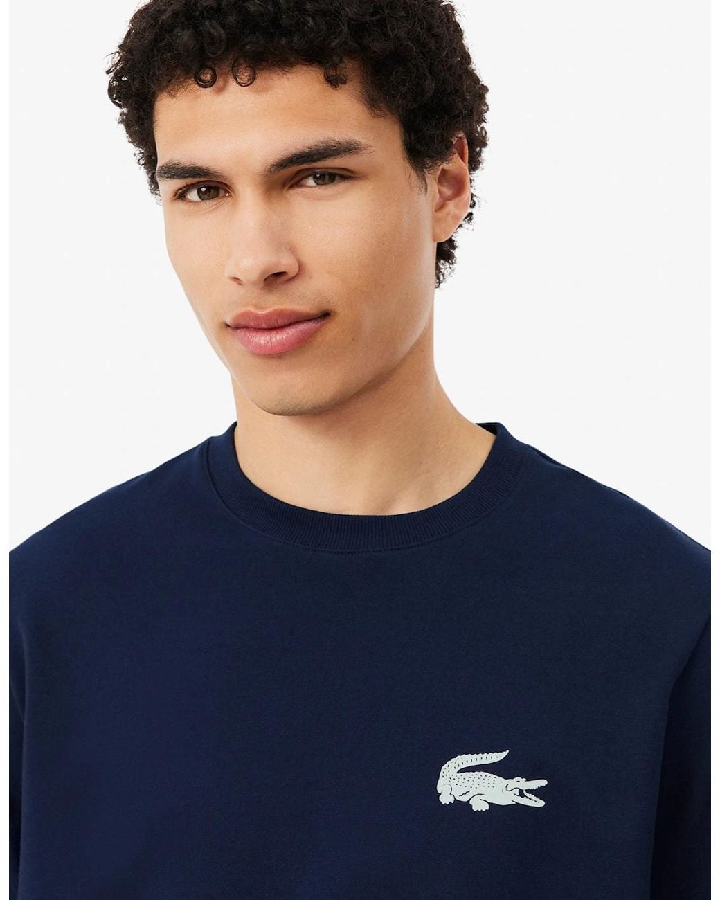 Lacoste Blue Fleece Lounge Hoodie for men