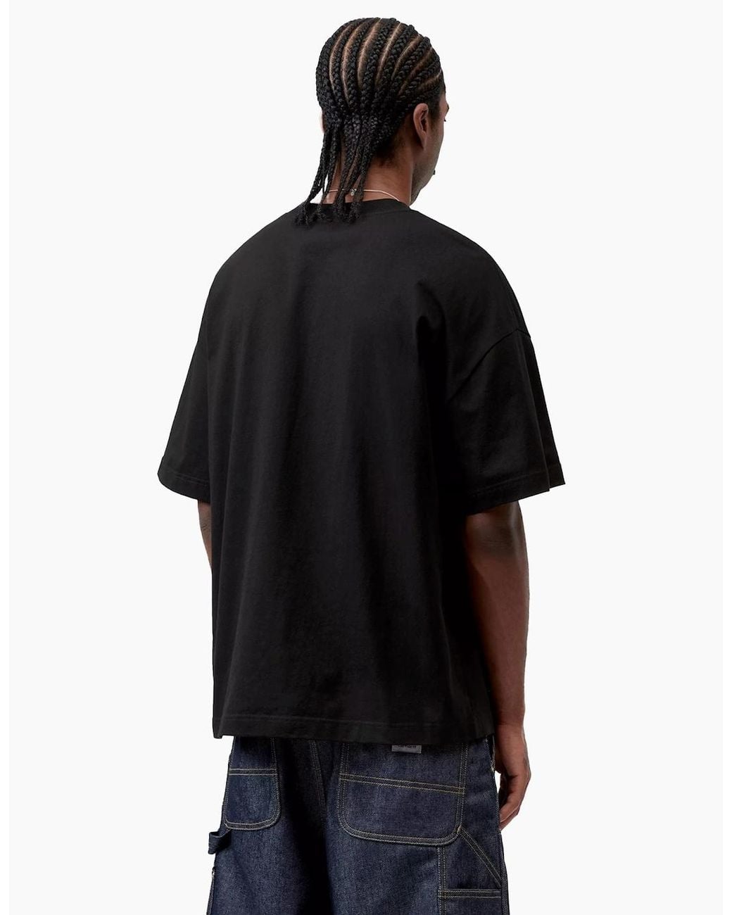 Carhartt Black S/S Deconstructed Label T-Shirt for men