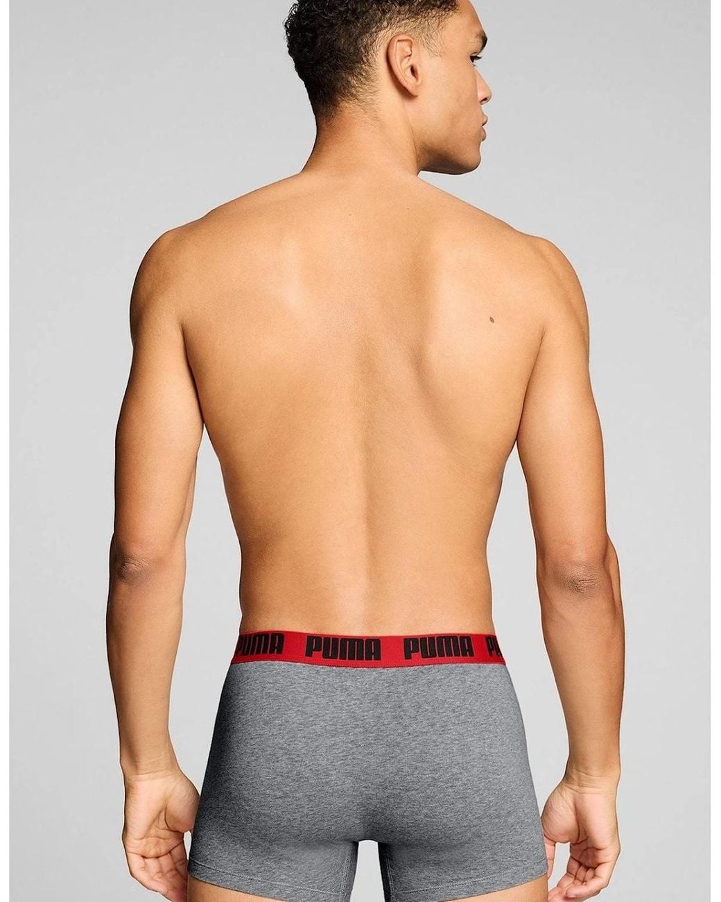 PUMA Multicolor Plain Design Boxer With Logo for men