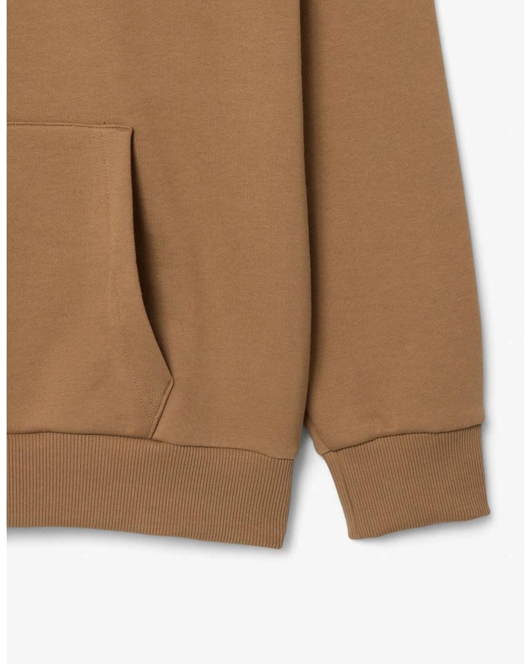 Lacoste Brown Fleece Classic Fit Hoodie for men