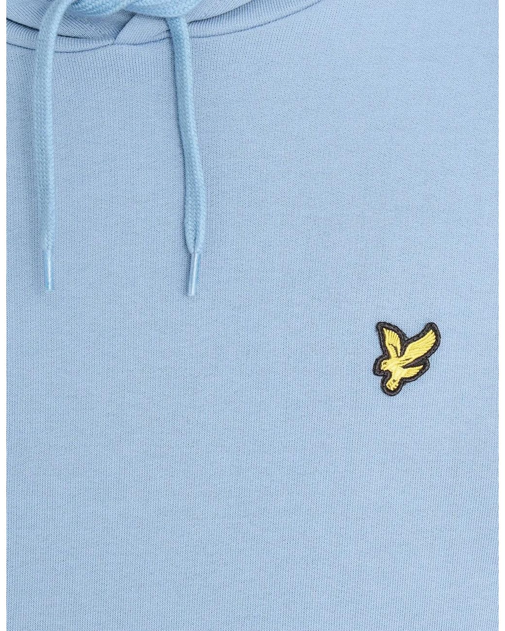 Lyle & Scott Blue Loopback Cotton Hoodie for men