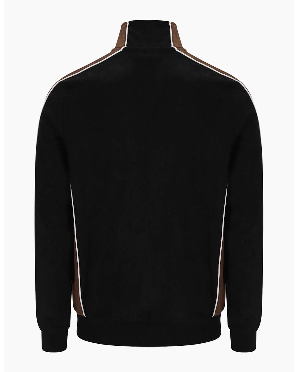 Sergio Tacchini Black Contrasto Track Top/Potting Soil/Gardenia for men