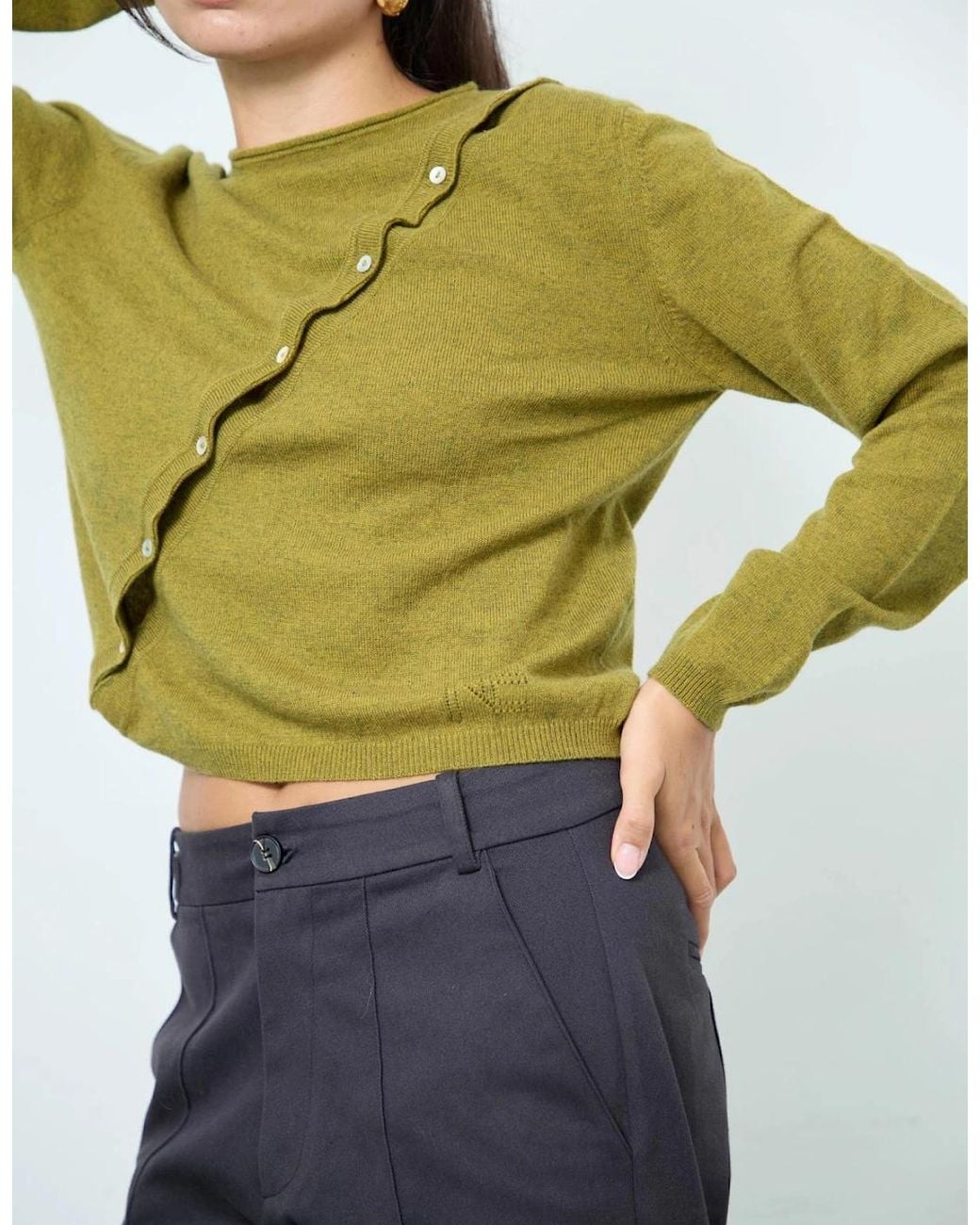 No Emotions UK Green Alma Cardigan