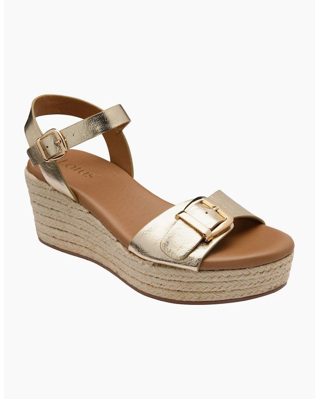 Lotus Metallic Emeia Wedge Sandals