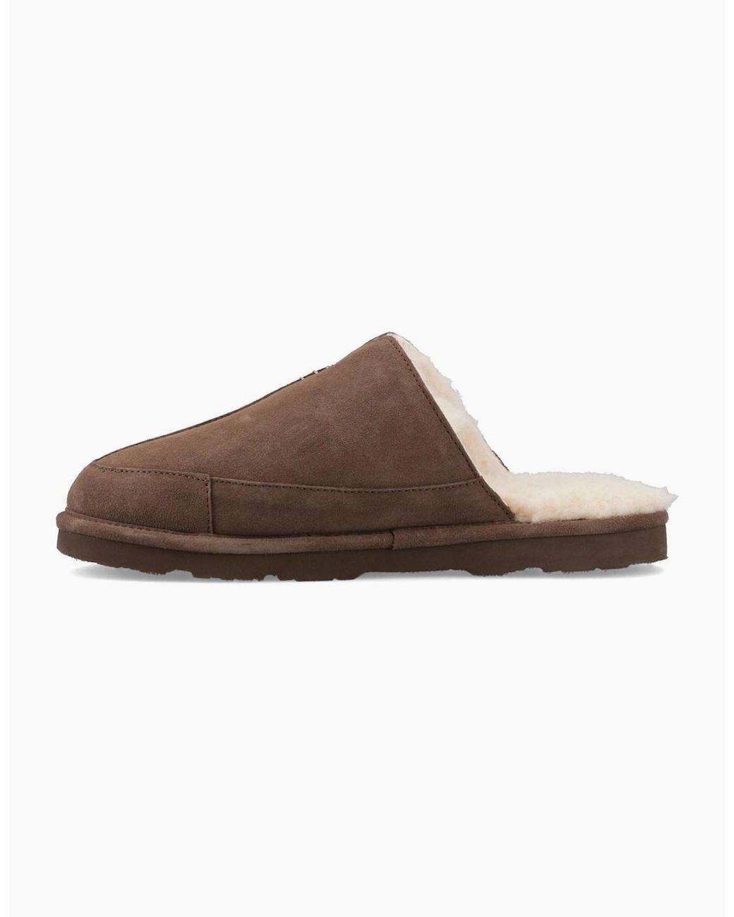 BEARPAW Brown Walker Suede Earth Slippers for men