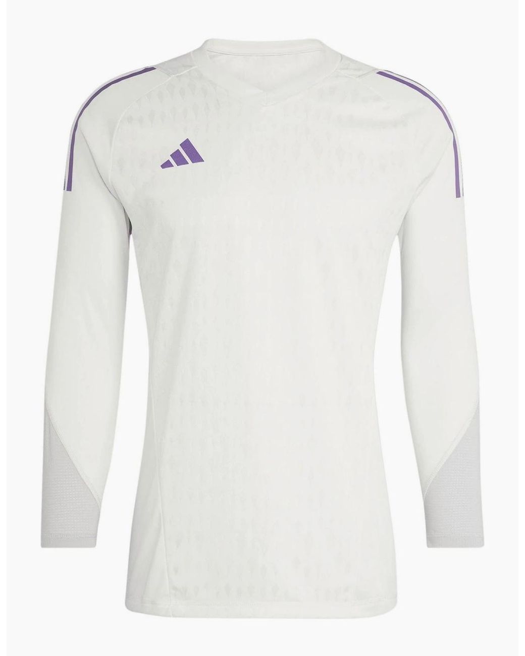 Adidas White Jersey V-Neck Long Sleeve Raglan Athletic Top for men