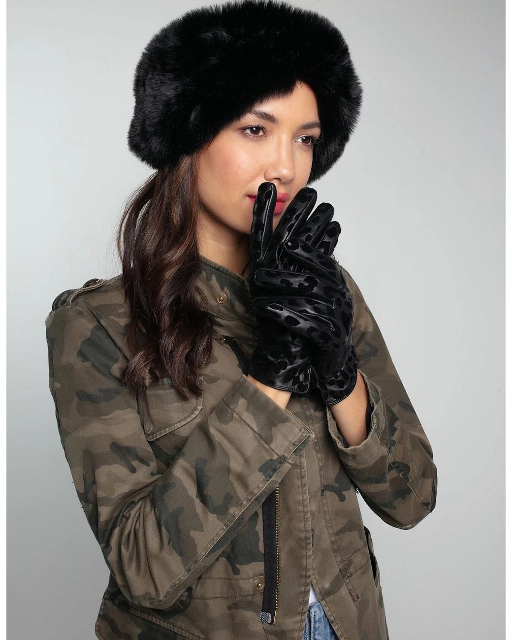 Nooki Design Black Elsa Faur Fur Headband