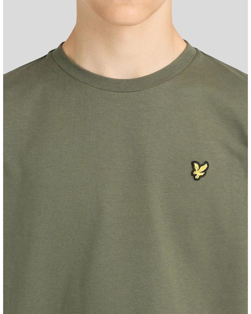 Lyle & Scott Green Long Sleeve Cotton T-Shirt for men