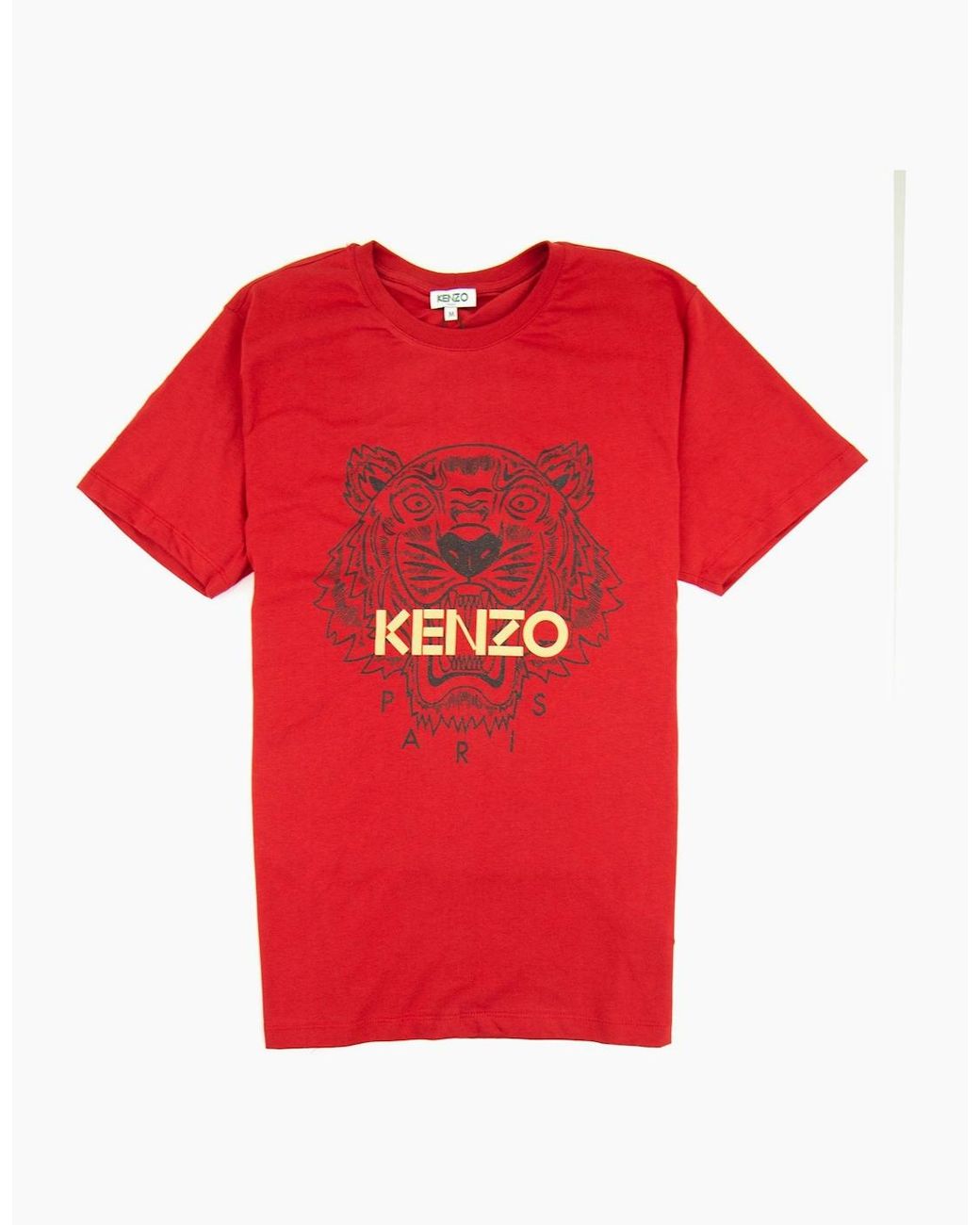 KENZO Red Glitter Tiger T-Shirt for men