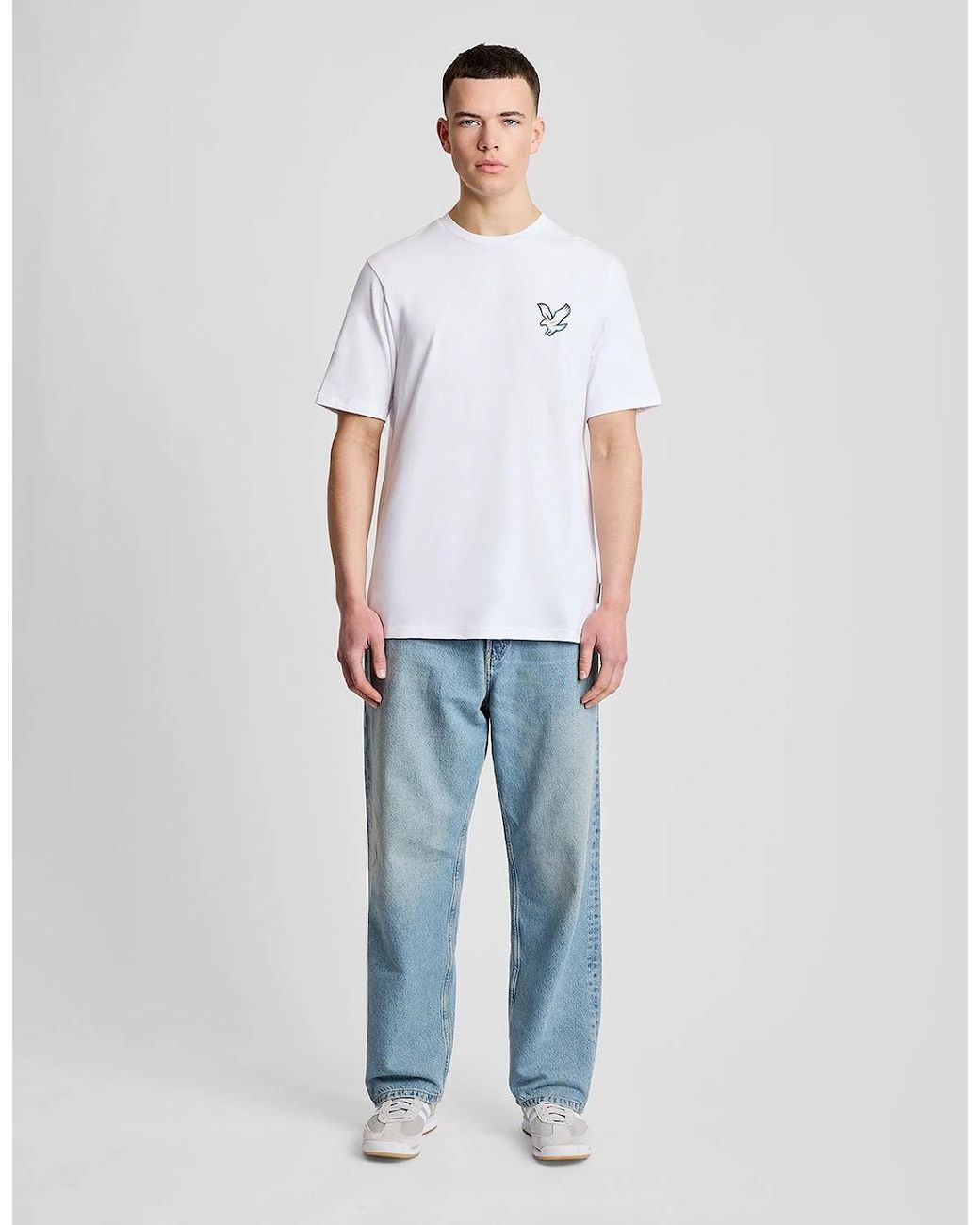 Lyle & Scott White Back Print Graphic T-Shirt for men