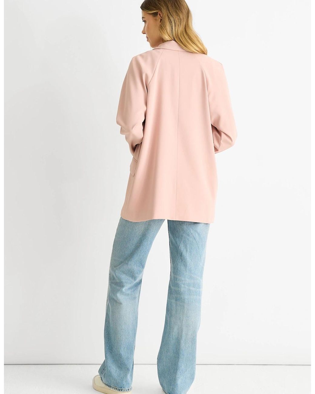 Gini London Blue Blush Oversized Tailored Blazer