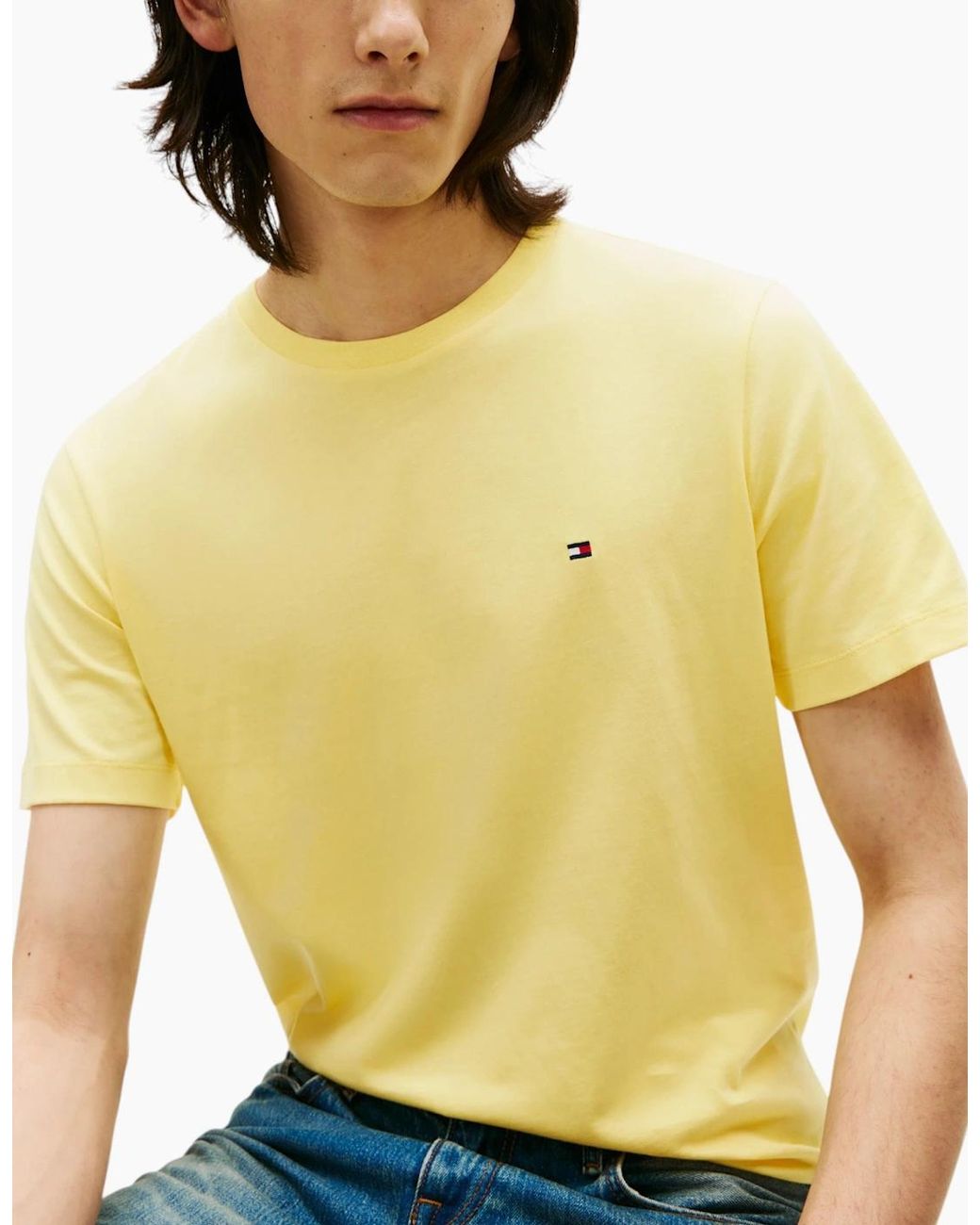 Tommy Hilfiger Yellow 10839 T Shirts Cotton Tee for men