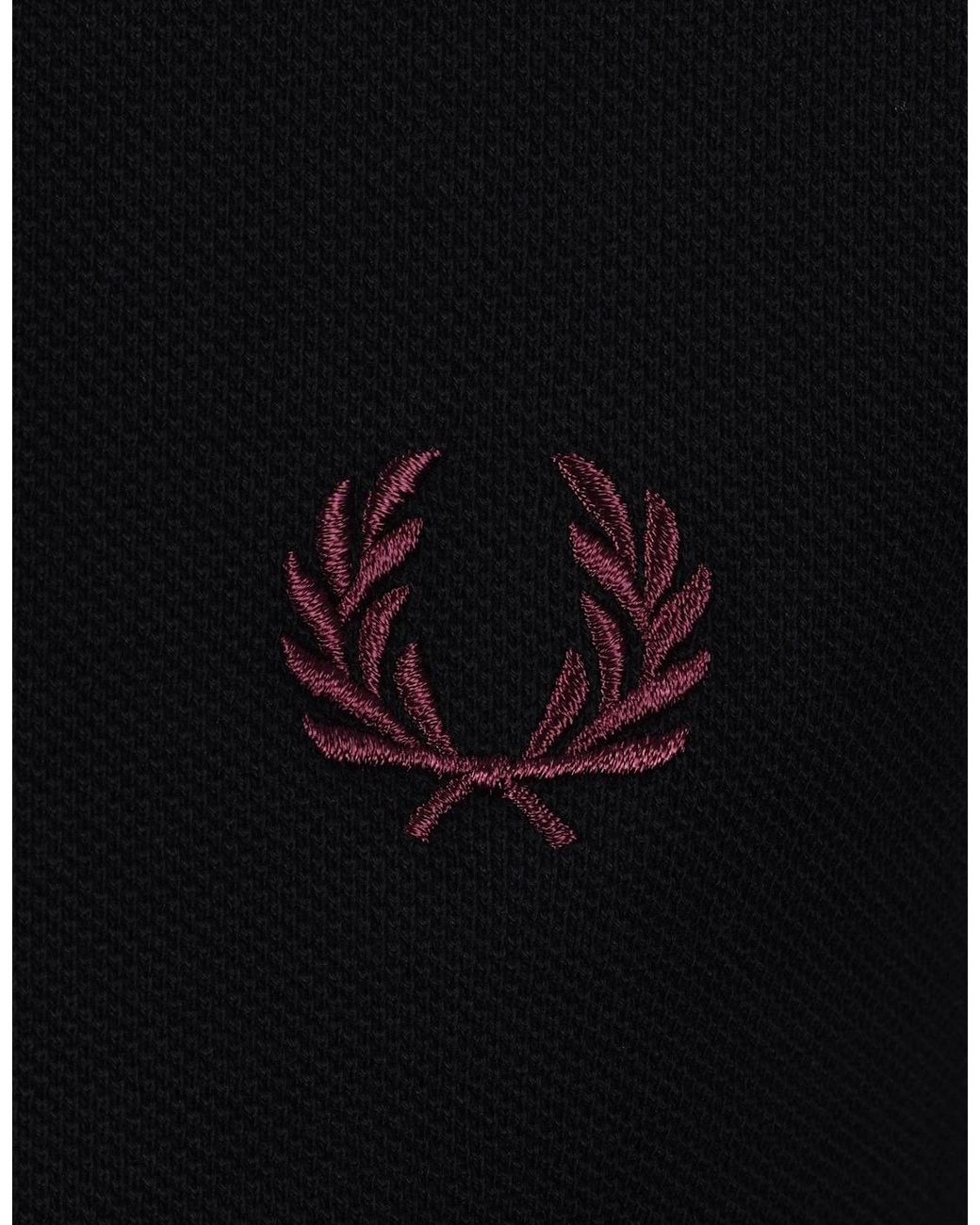 Fred Perry Black Twin Tipped Polo/Plum for men