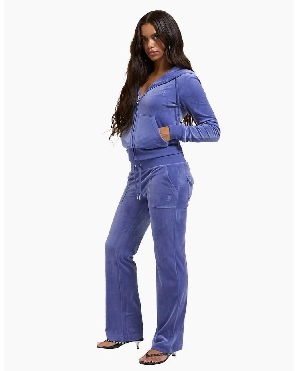 Juicy Couture Blue Del Ray Pant Polyester Joggers