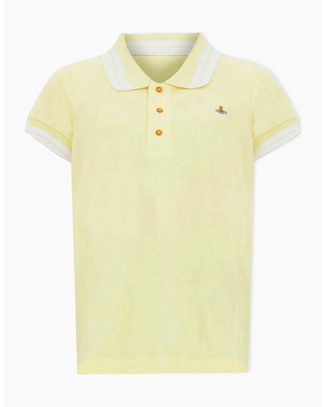 Vivienne Westwood Yellow Lime & Striped Polo Shirt for men