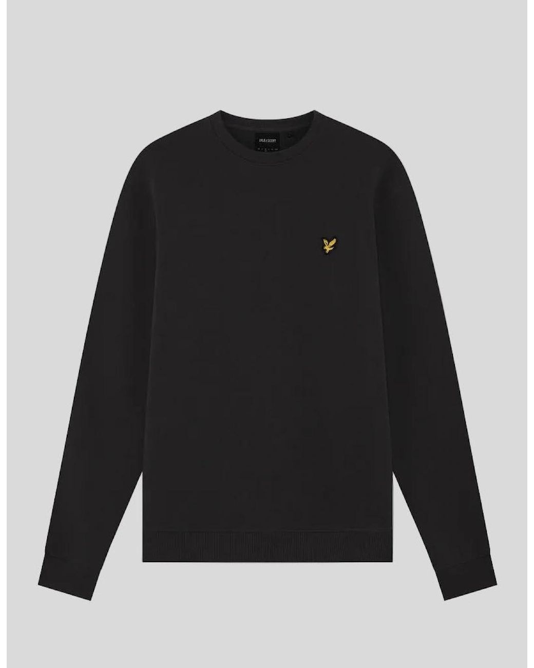 Lyle & Scott Black Everyday Cotton Crew Neck Sweatshirt for men