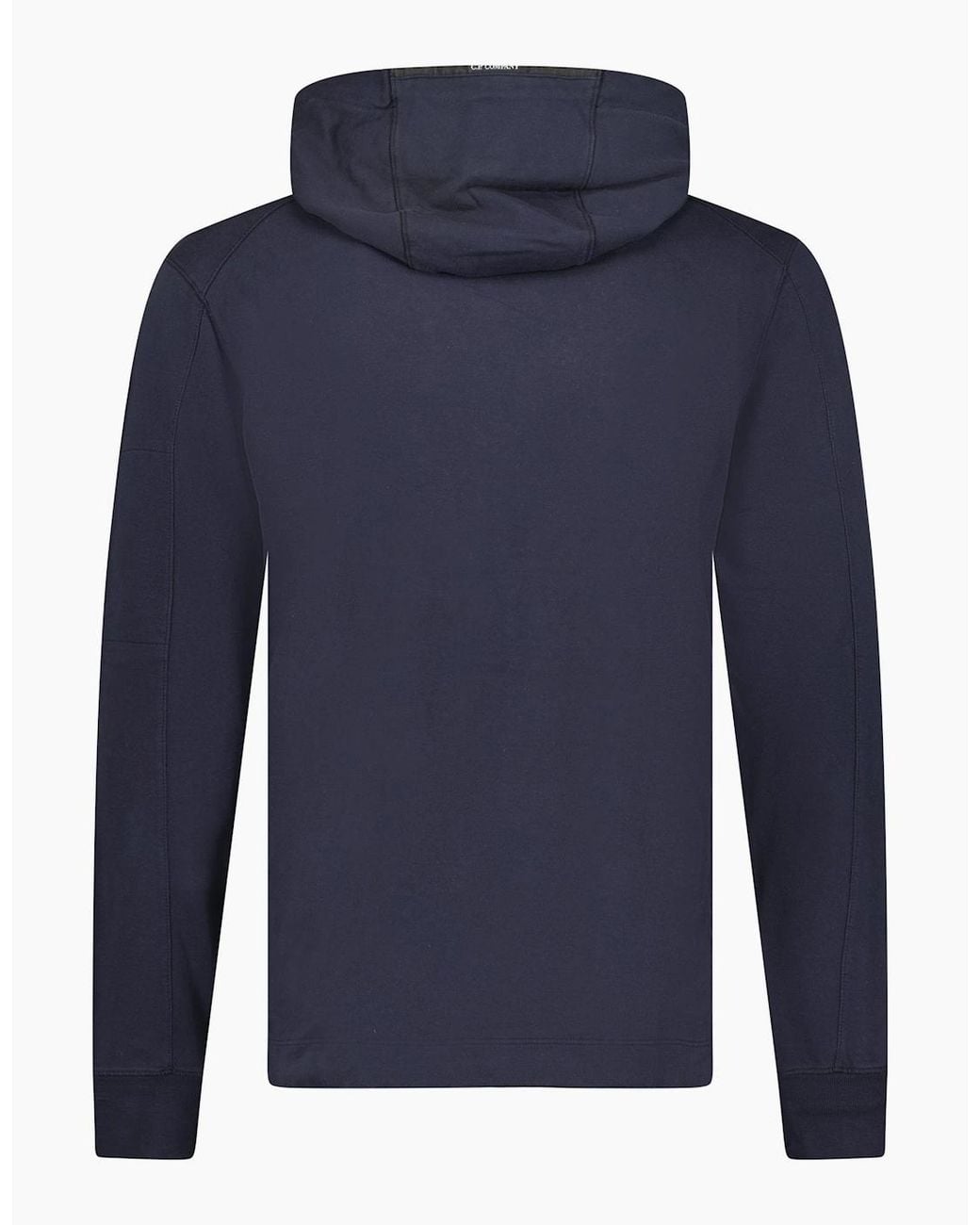 C P Company Blue Hooded Lens Light Fleece Sweatshirt Midnight for men