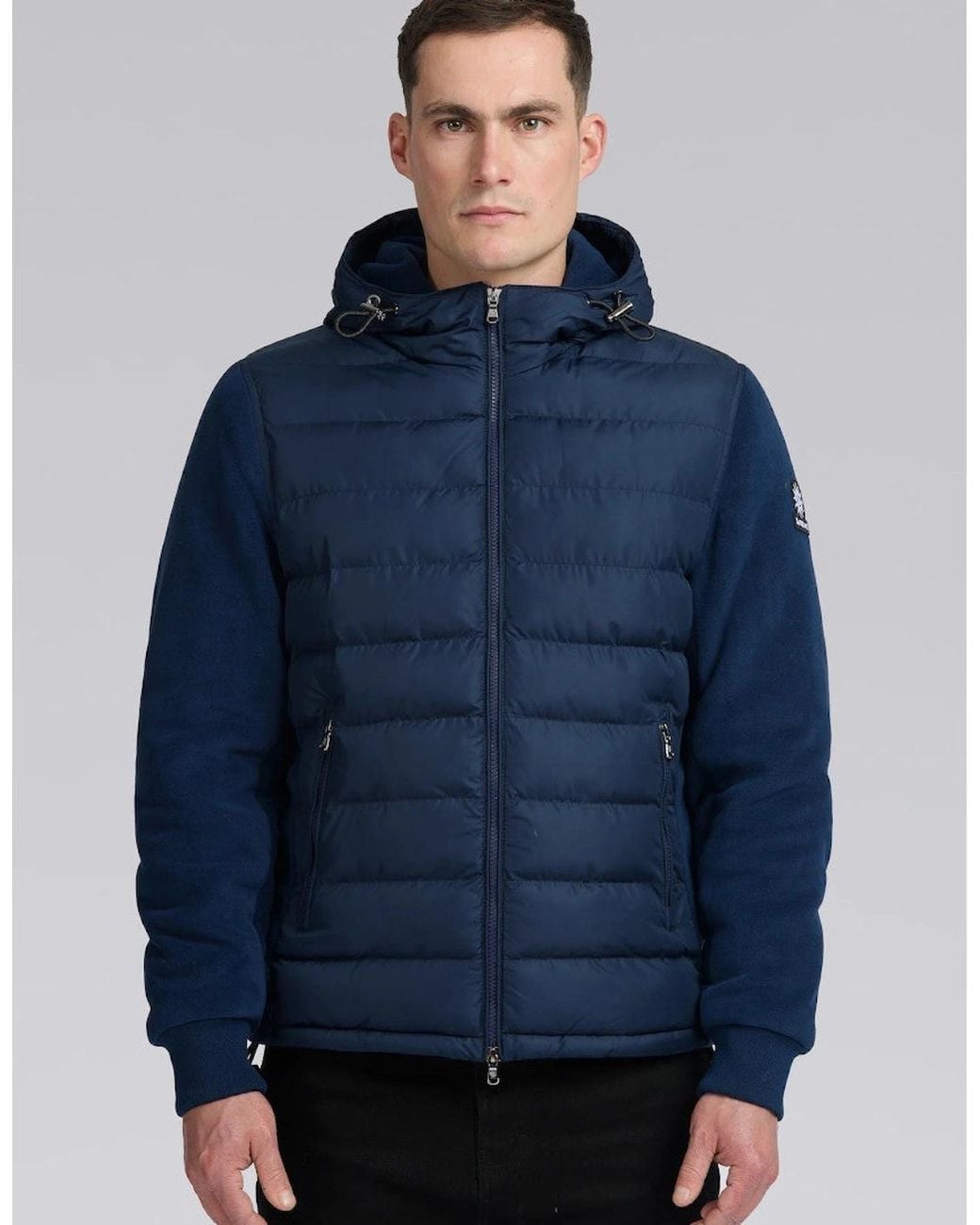 Sandbanks Blue Outlander Hybrid Puffer Jacket for men