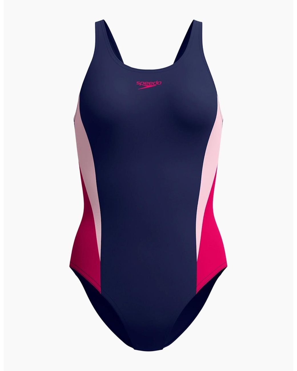 Speedo Blue Ladies Splice 2.0 Colour Block One Piece Swimsuit