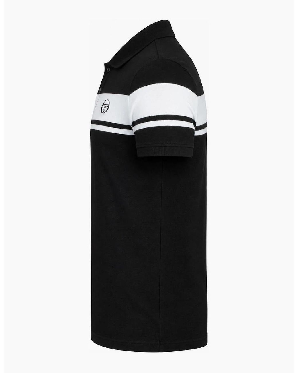 Sergio Tacchini Black Young Line Polo Shirt for men