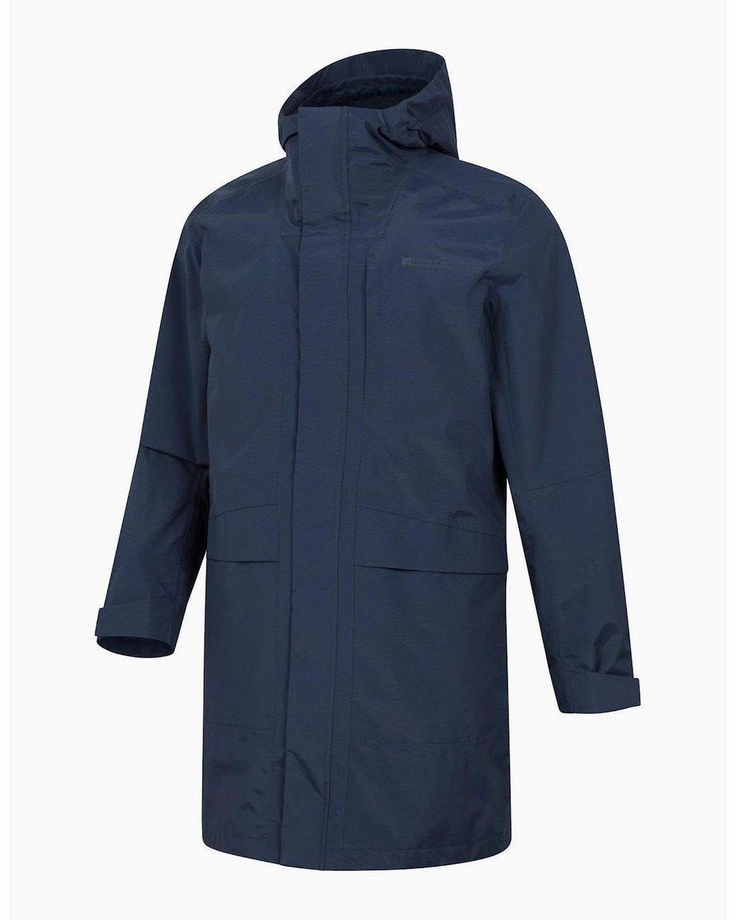 Mountain Warehouse Blue Scope Long Length Waterproof Jacket for men
