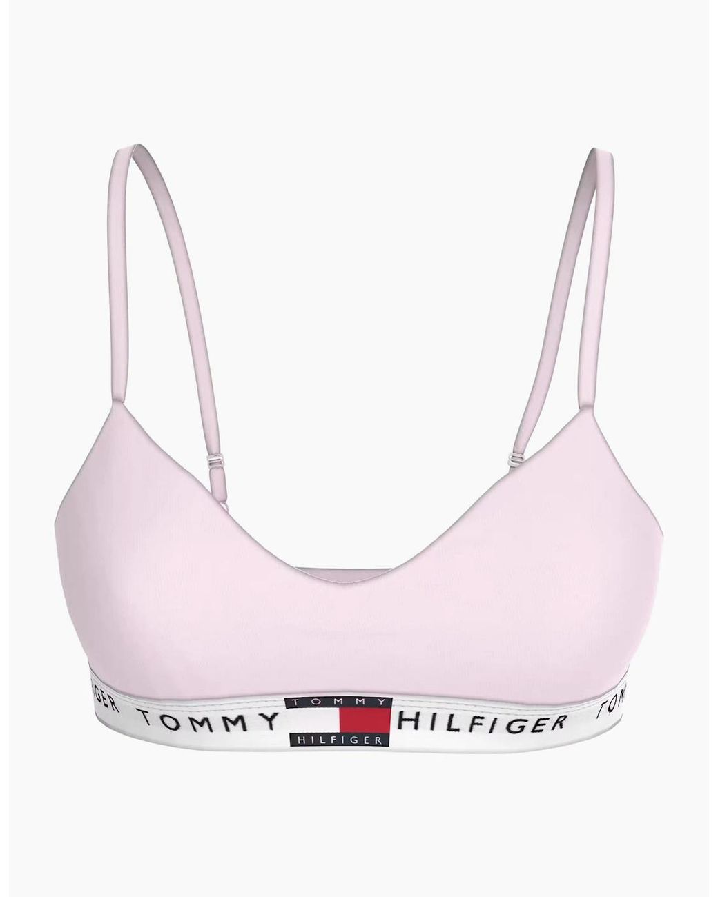 Tommy Hilfiger Pink Heritage Cotton Push-Up Bralette, Light