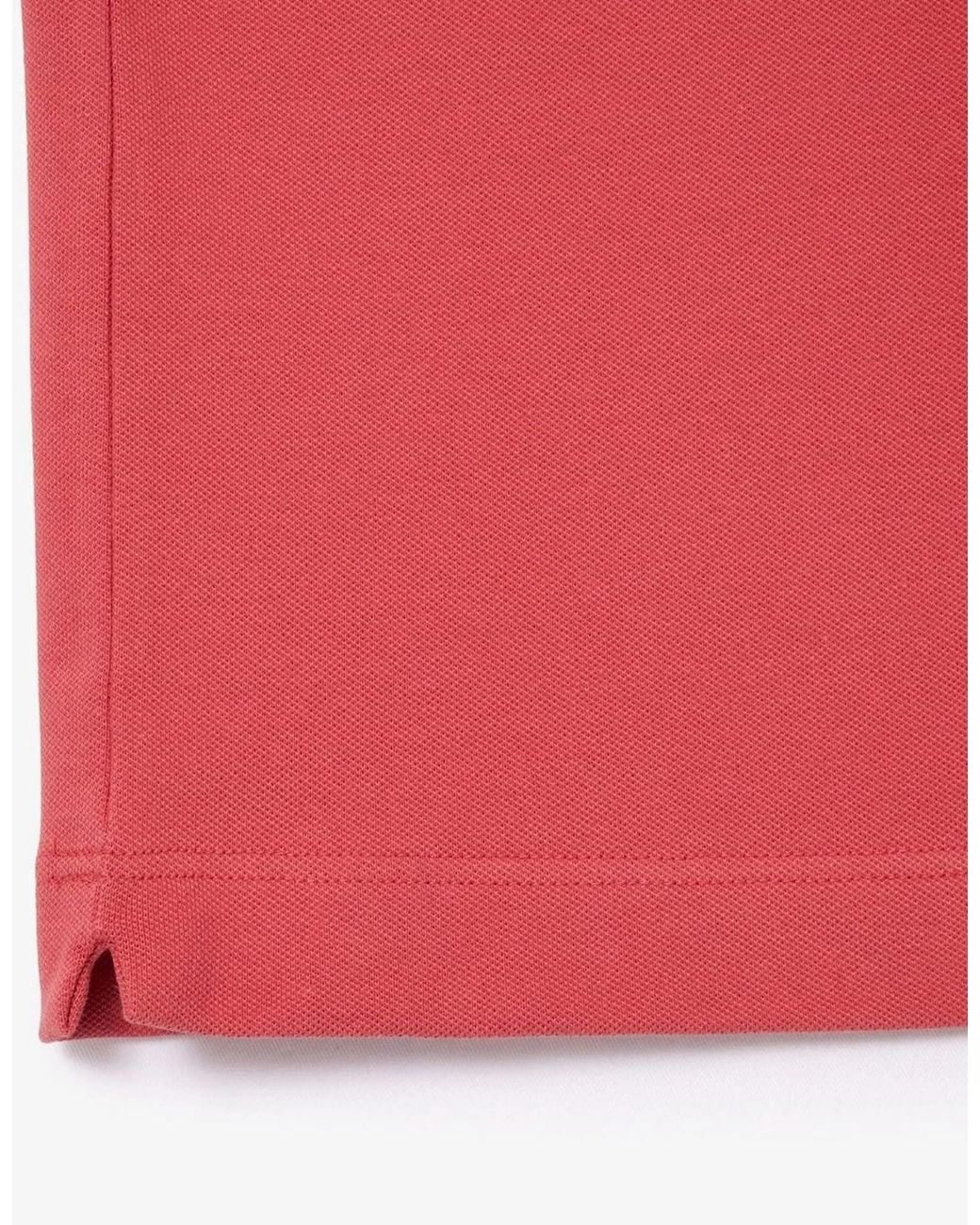 Lacoste Red Regular Fit Paris Stretch Piqué Polo Shirt for men