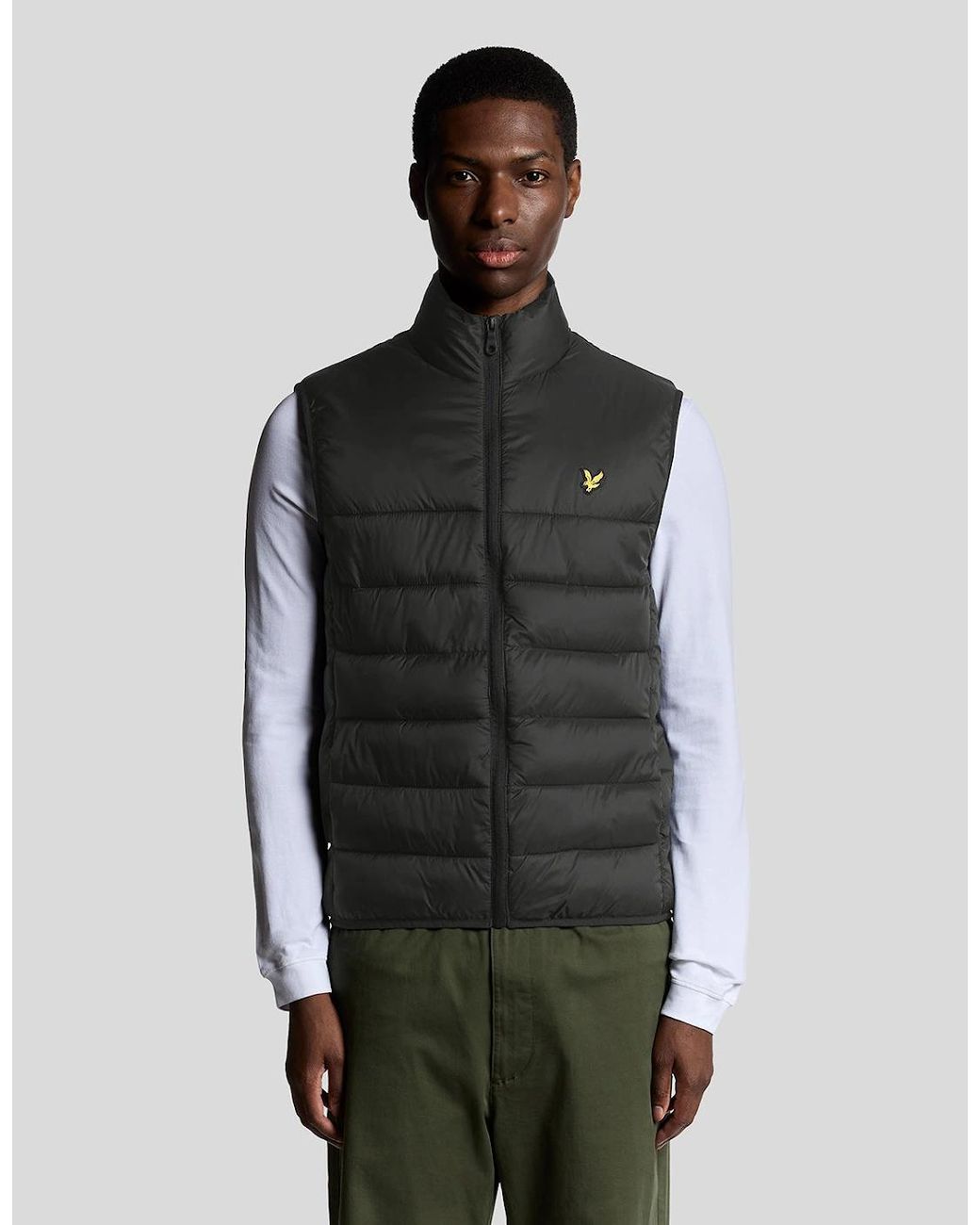 Lyle & Scott Black Wadded Gilet for men