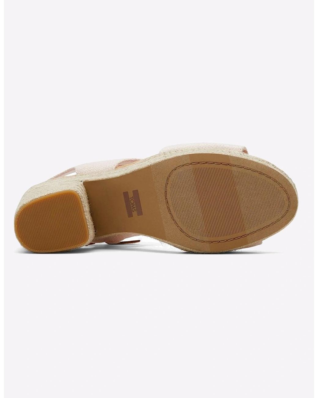 TOMS White Majorca Leather Sandals Dusty Peach
