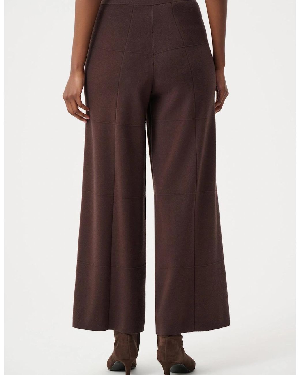 Joseph Ribkoff Red Brushed Viscose Culotte Pants