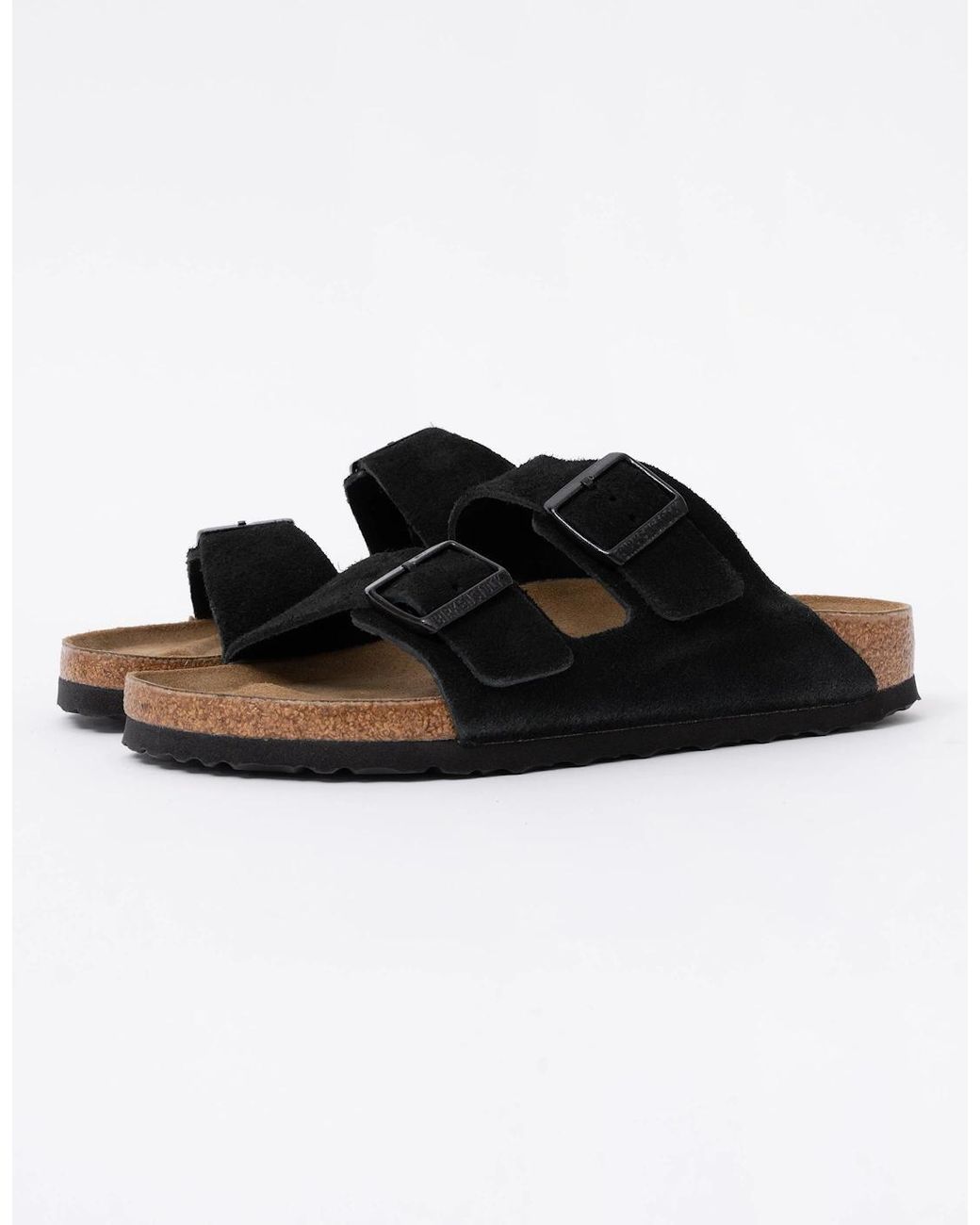 Birkenstock Arizona Black Suede Leather Sandals