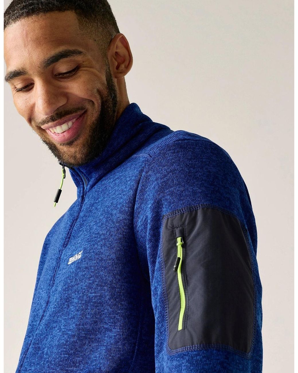 Regatta Blue Newhill Marl Full Zip Fleece Jacket for men