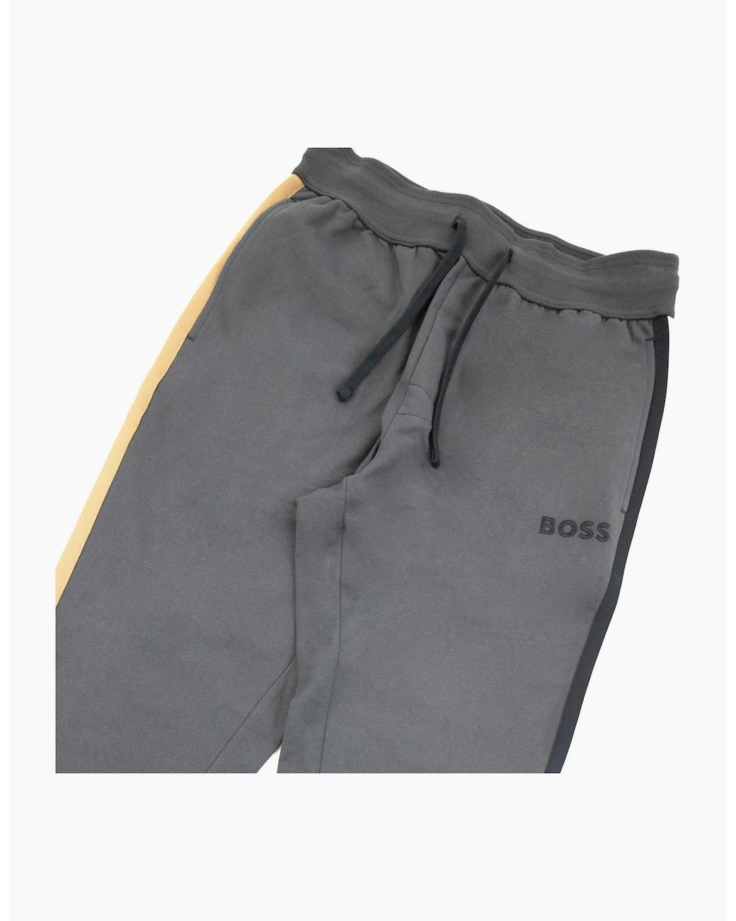 Boss Gray Heritage Side Stripe Pants Dark 022 for men