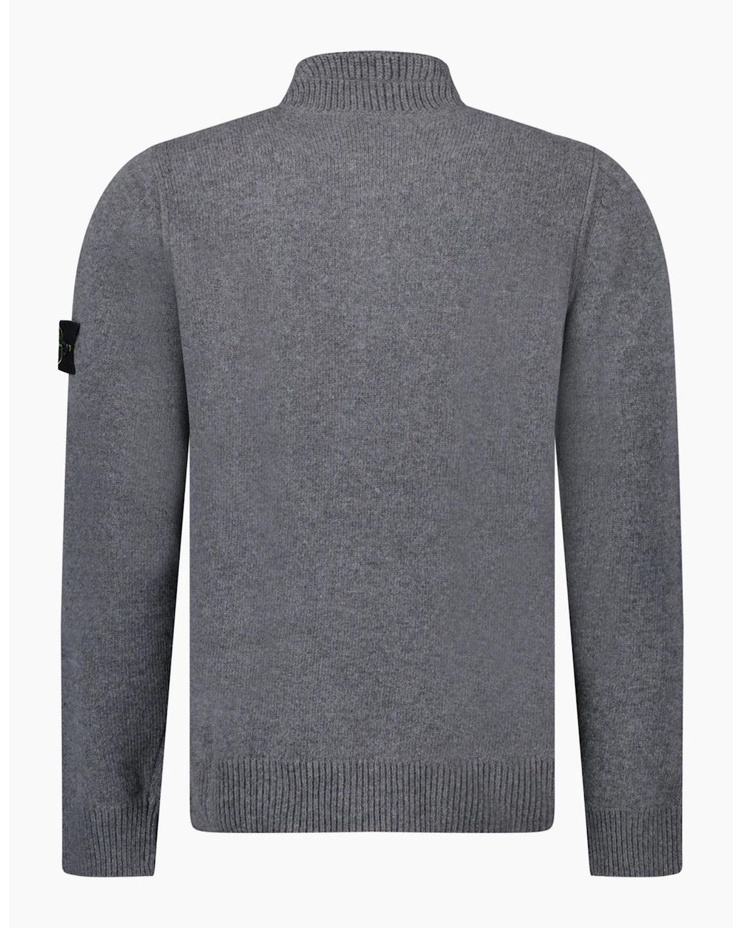 Stone Island Gray Half-Zip Jumper for men