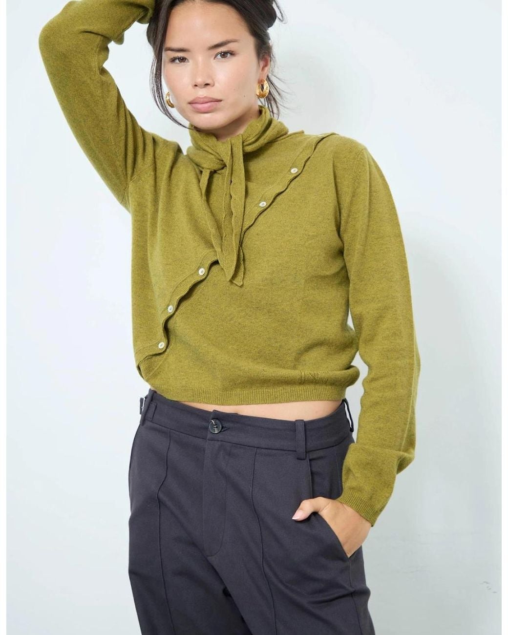 No Emotions UK Green Alma Cardigan