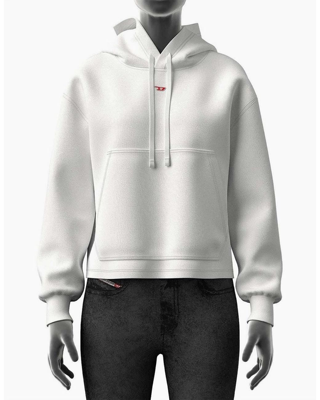 DIESEL Gray Jaral Hood D Hoodie