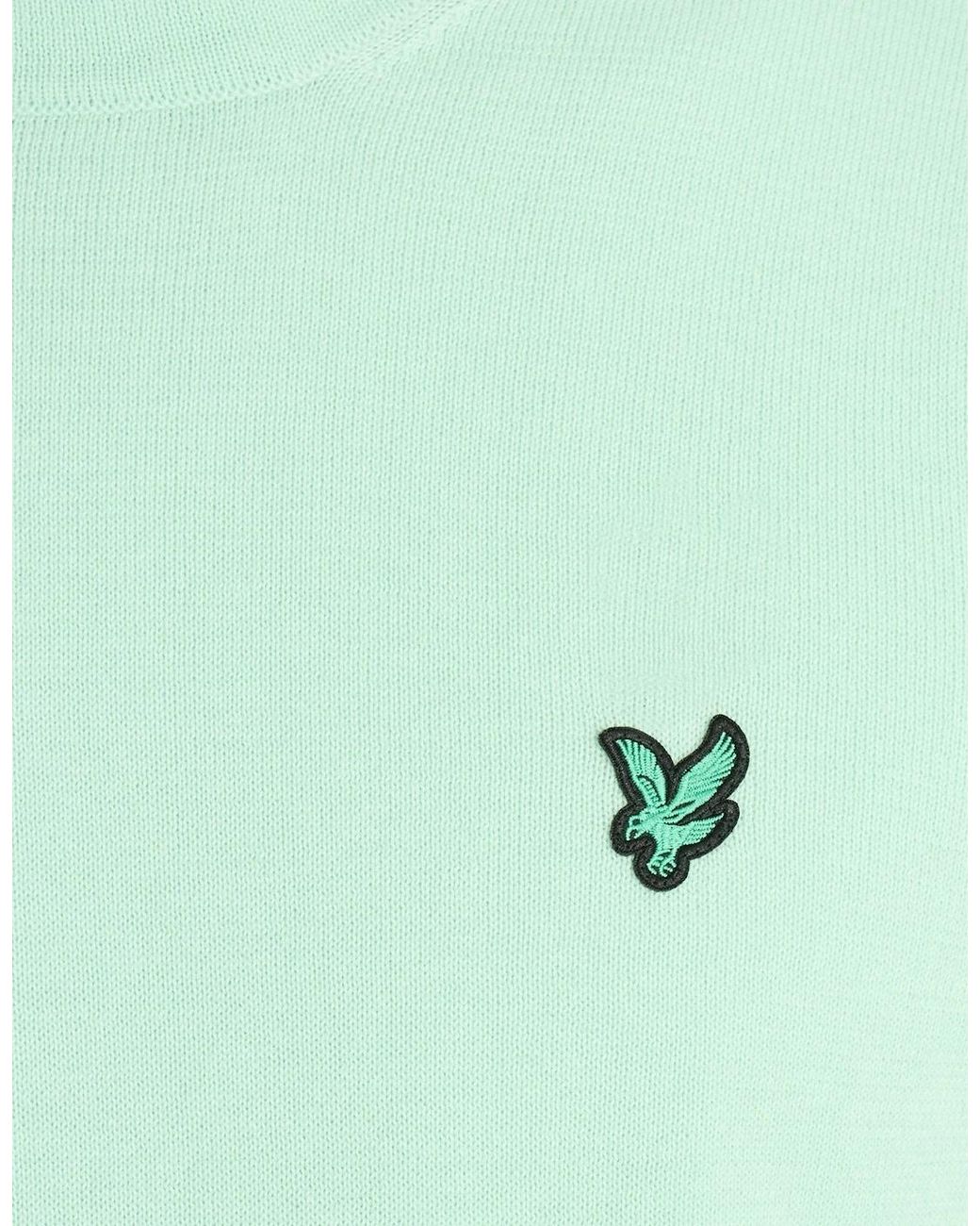 Lyle & Scott Green Eagle Cotton Blend Crew Neck Sweatshirt for men