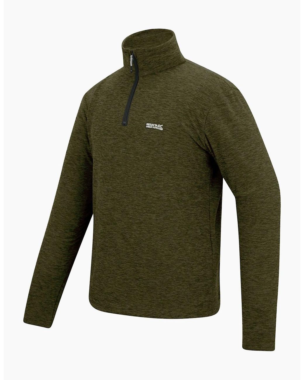Regatta Green Thompson Marl Half Zip Fleece Jacket for men