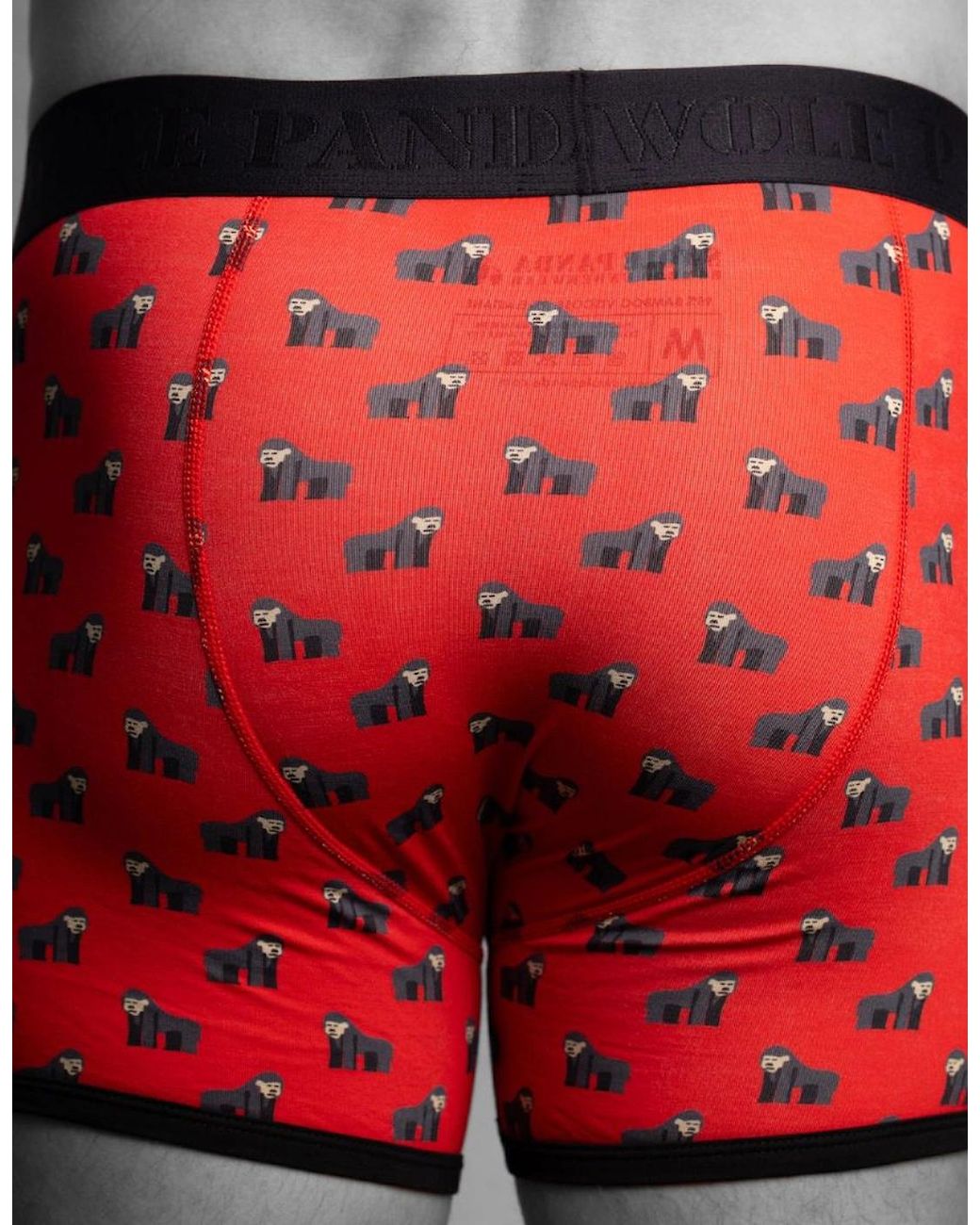 Swole Panda Red Gorillas Bamboo Boxer Brief for men