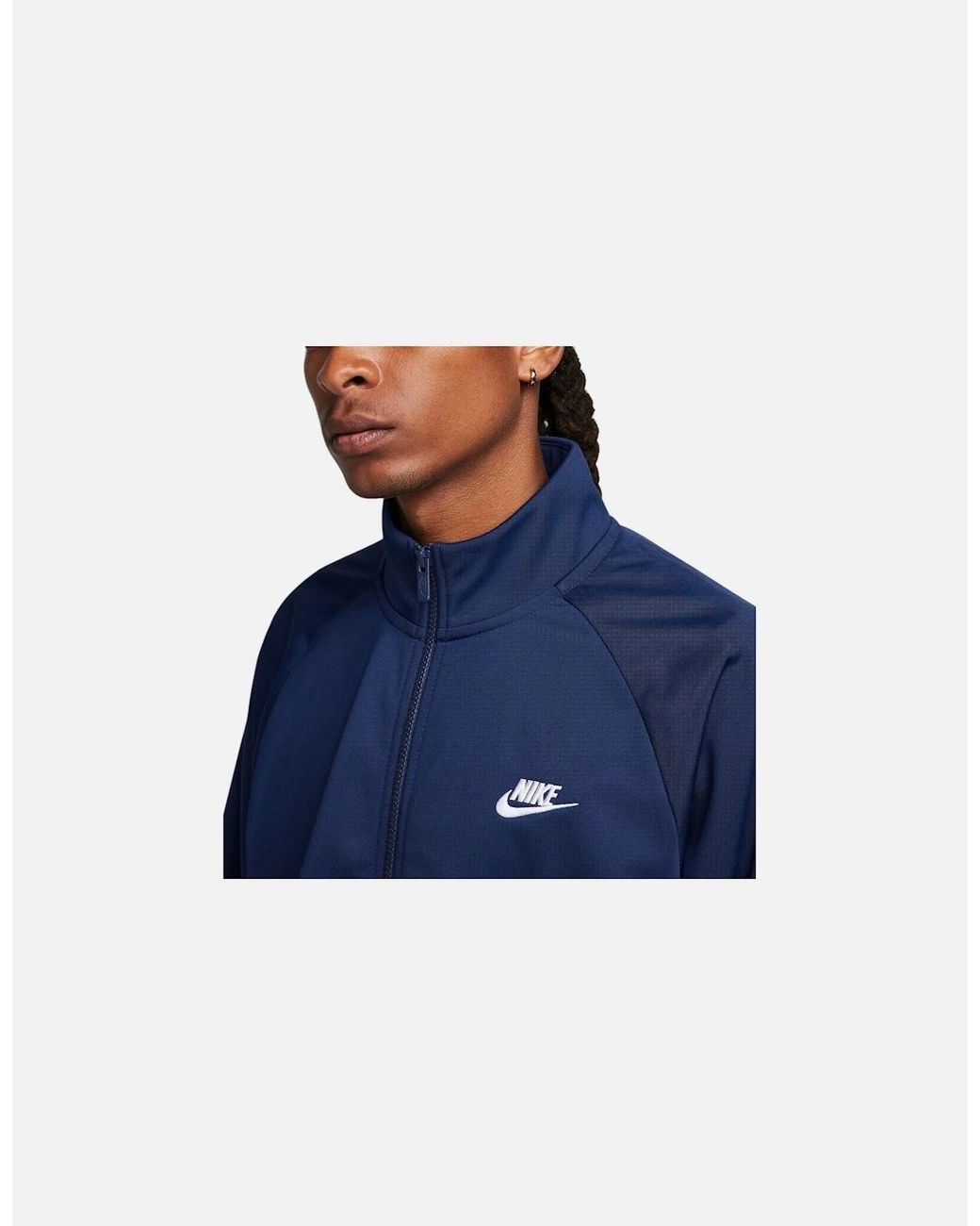 nike poly tracksuit blue