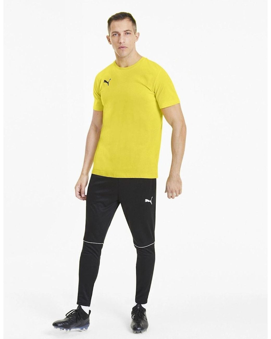 PUMA Yellow Teamgoal 23 Casuals Tee T Shirt for men