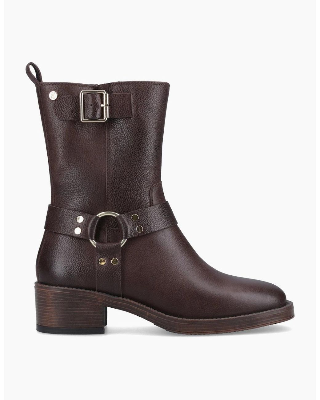 Hush Puppies Brown Althea Buckle Boot Ankle Boots